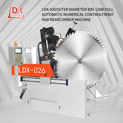 LDX-026 पीस व्यास 500-2200MM पूर्ण सीएनसी परिपत्र देखा ब्लेड फ्रंट और रियर कोण पीस मशीन