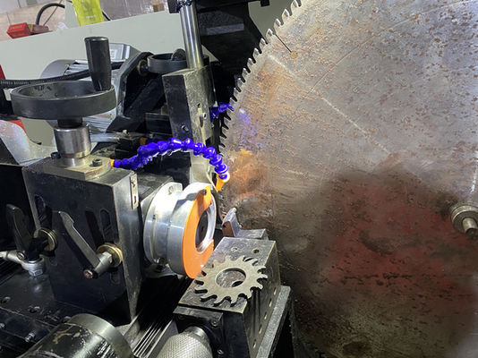 LDX-028A स्वचालित TCT देखा ब्लेड डबल पीस सिर साइड कोण पीस मशीन
