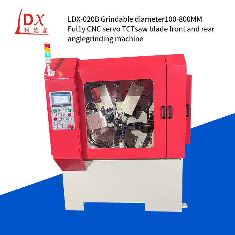 LDX-020B पूर्ण संलग्न सीएनसी टीसीटी देखा ब्लेड सामने और पीछे कोण पीसने की मशीन