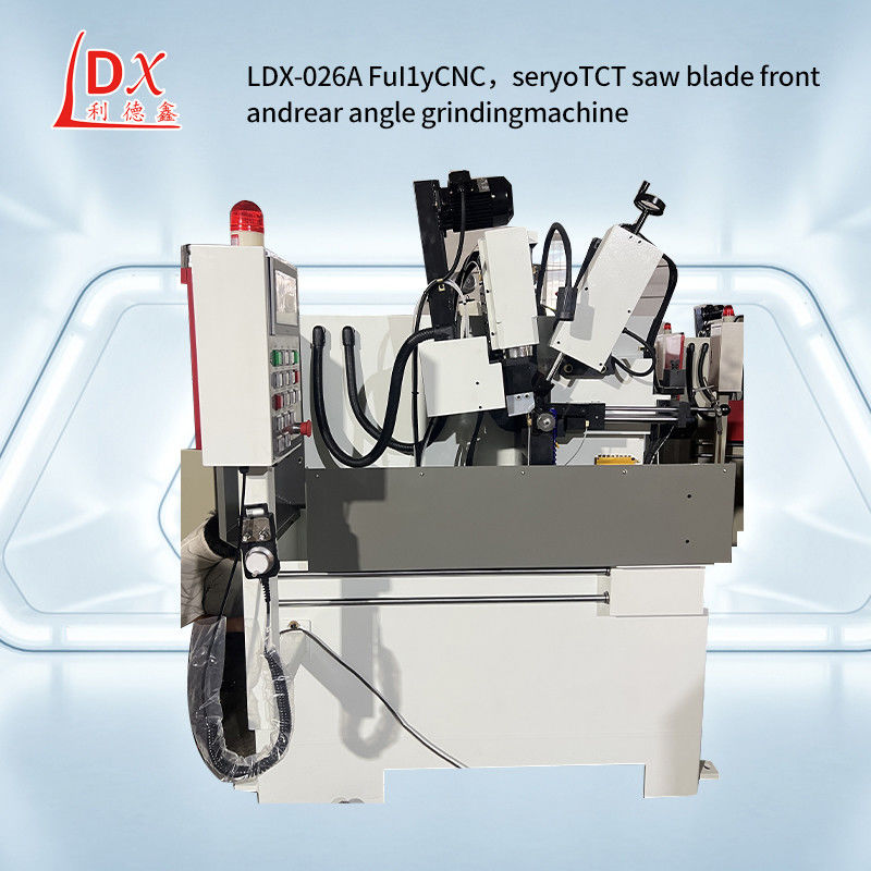 LDX-026A सर्वो फ़ीड NC TCT सर्कुलर सॉ ब्लेड फ्रंट एंड रियर एंगल ग्राइंडिंग मशीन