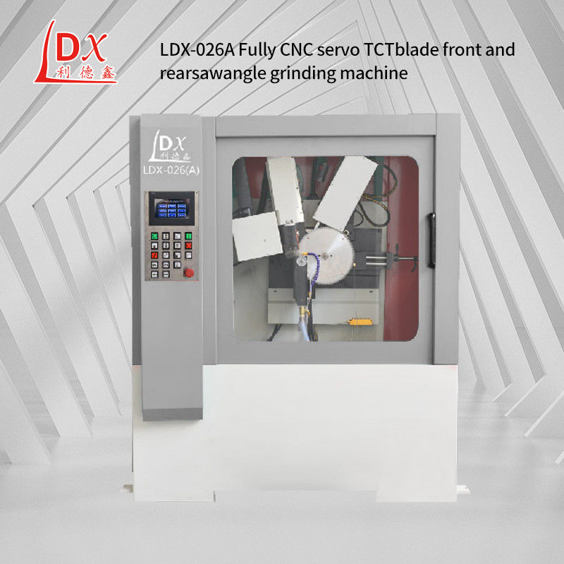 LDX-026A कार्बाइड देखा ब्लेड सर्वो फ्रंट और रियर एंगल ग्राइंडिंग मशीन Lidexin पेशेवर अनुसंधान और विकास