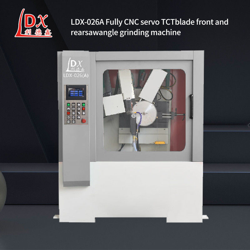 LDX-026A पूरी तरह से संलग्न सीएनसी परिपत्र देखा ब्लेड सामने और पीछे कोण पीसने की मशीन