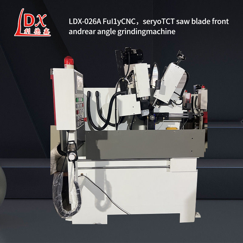 LDX-026A गुआंग्डोंग स्वचालित परिपत्र देखा ब्लेड पहले और बाद कोण पीसने की मशीन फैक्टरी थोक