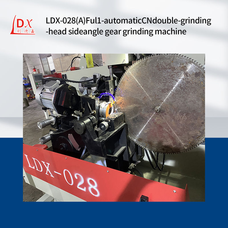 LDX-028A सर्वो सेट उपकरण सीएनसी परिपत्र देखा ब्लेड डबल पीस सिर साइड कोण गियर पीस मशीन